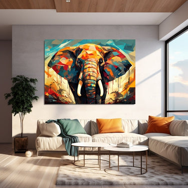 Abstract Elephant Oil Painting